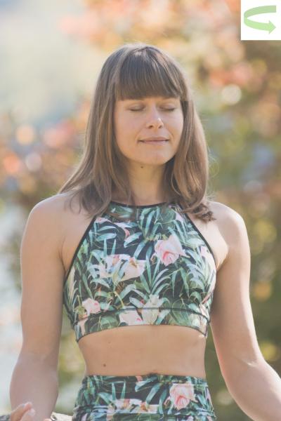 Green Jungle Bustier - Sports Bra/ Bikini Top (reversible)